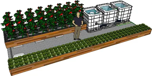 Bauplan - 3 IBC-Hochleistungsanlage (DE & EN)